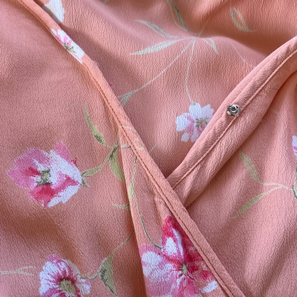 Christy Dawn Coral Floral Dress. Size Small (?) - Picture 6 of 8